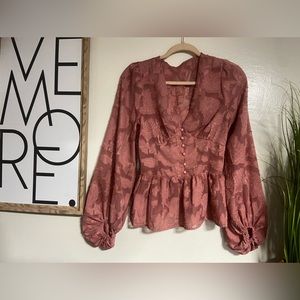 HP✨Pink Flowy Blouse - (Medium)